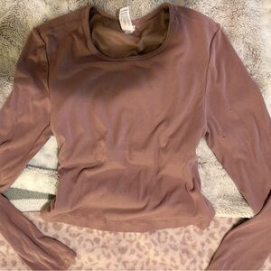 Yogalicious heavenly rib Kathleen crop long sleeve top size M